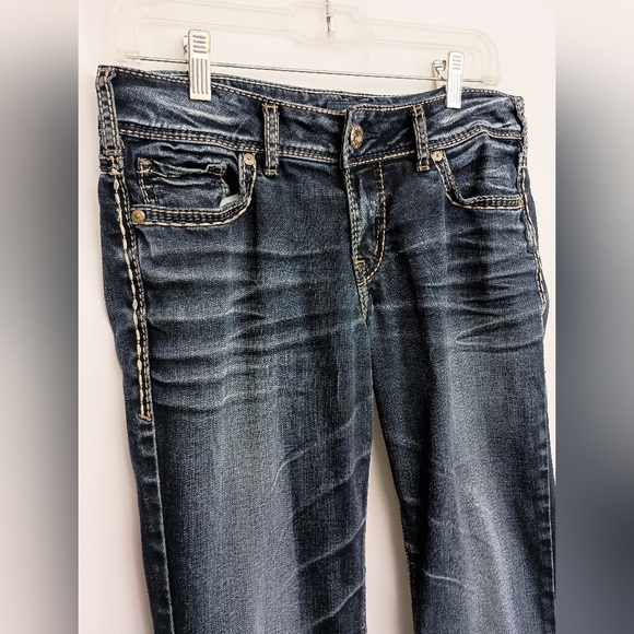 Silver Jeans Suki Blue Straight Leg Classic Denim (#1,426) - Picture 6 of 10